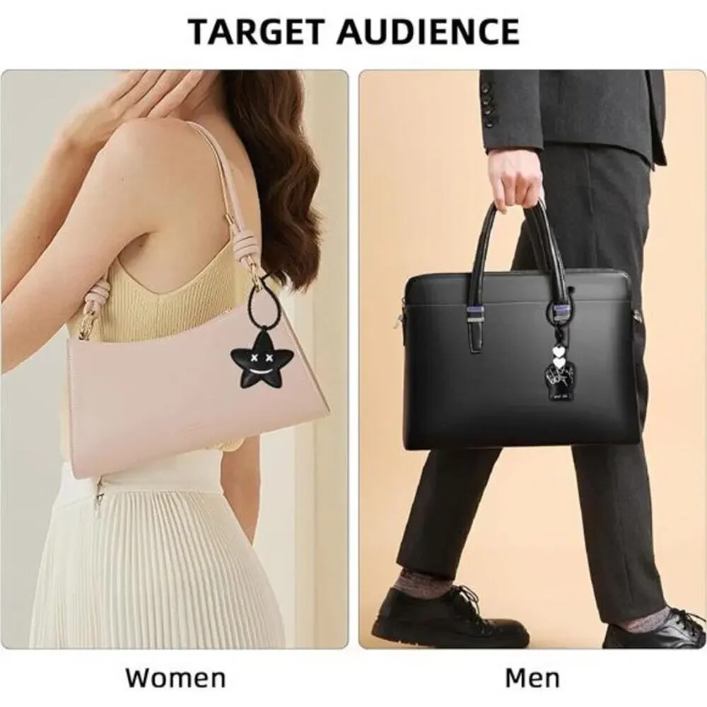 2Pcs Leather Bag Charms for Handbag Funny Black Purse Charms finger Star